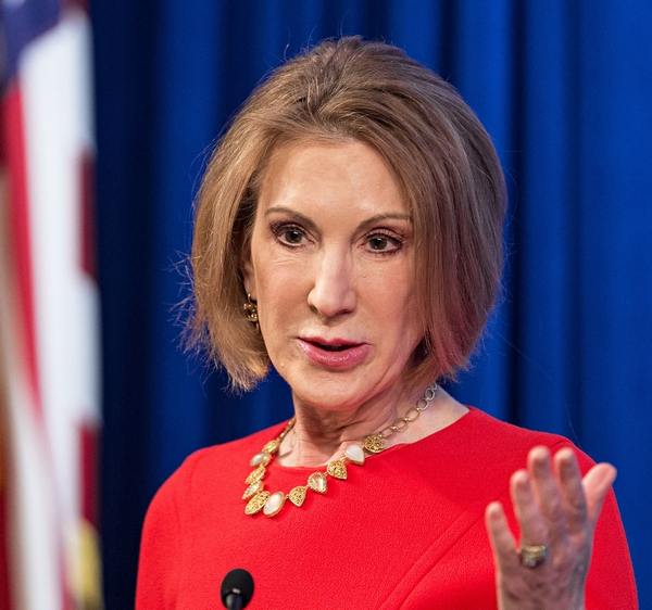 Carly Fiorina, former CEO of the Hewlett-Packard Company and president of Fiorina Enterprises, delivers remarks at a discussion entitled "Welcoming Every Life: Choosing Life after an Unexpected Prenatal Diagnosis, focusing on caring for children with Down Syndrome" organized by the Heritage Foundation and the National Review Institute in Washington on January 20, 2015.   AFP PHOTO/NICHOLAS KAMM        (Photo credit should read NICHOLAS KAMM/AFP/Getty Images)